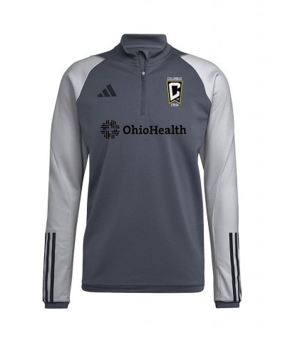 Men's Gray Columbus Crew 2023 On-Field AEROREADY Quarter-Zip Training Top $37.40 Tops