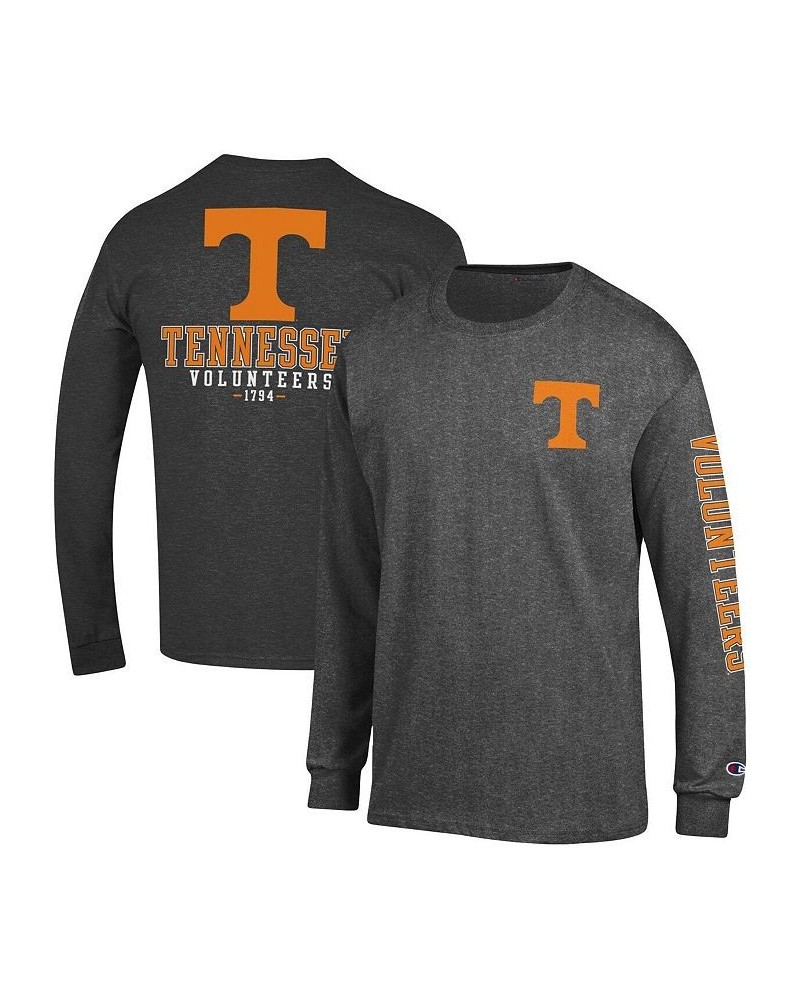 Men's Heathered Gray Tennessee Volunteers Team Stack Long Sleeve T-shirt $20.50 T-Shirts