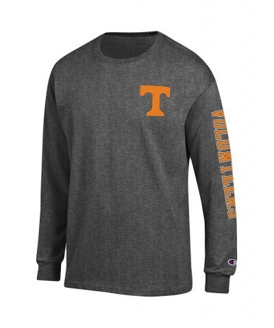 Men's Heathered Gray Tennessee Volunteers Team Stack Long Sleeve T-shirt $20.50 T-Shirts