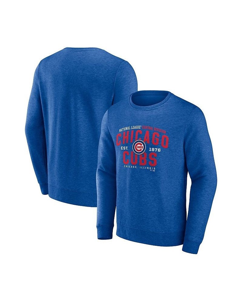 Men's Branded Heathered Royal Chicago Cubs Classic Move Pullover Sweatshirt $38.49 Sweatshirt