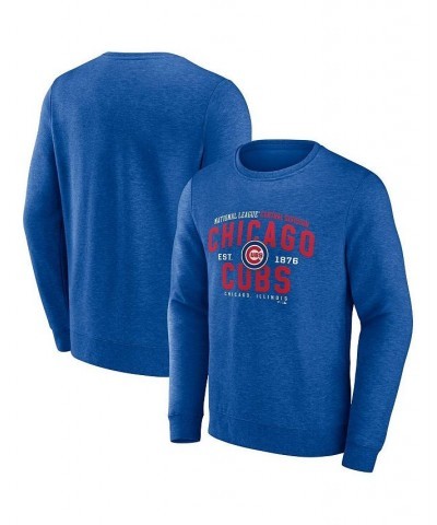 Men's Branded Heathered Royal Chicago Cubs Classic Move Pullover Sweatshirt $38.49 Sweatshirt