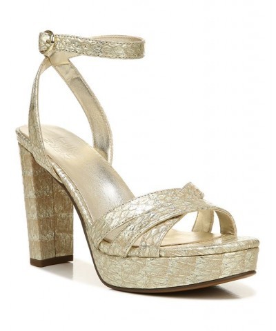 Mallory Ankle Strap Sandals Gold $42.00 Shoes