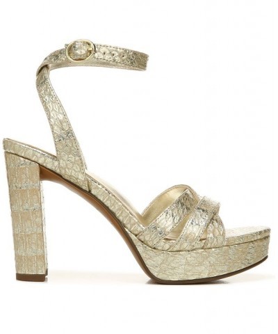 Mallory Ankle Strap Sandals Gold $42.00 Shoes