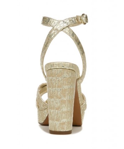 Mallory Ankle Strap Sandals Gold $42.00 Shoes