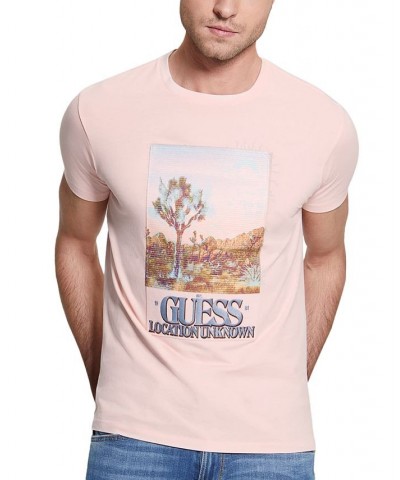 Men's Short-Sleeve Crewneck Desert Photo T-Shirt Pink $30.36 T-Shirts