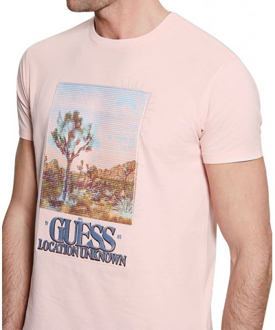 Men's Short-Sleeve Crewneck Desert Photo T-Shirt Pink $30.36 T-Shirts