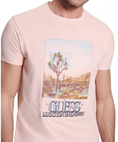 Men's Short-Sleeve Crewneck Desert Photo T-Shirt Pink $30.36 T-Shirts