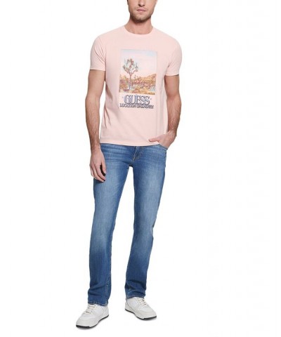 Men's Short-Sleeve Crewneck Desert Photo T-Shirt Pink $30.36 T-Shirts