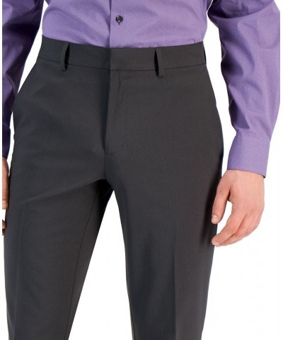 Men's Slim-Fit Flat Front Pants Gray $23.19 Pants