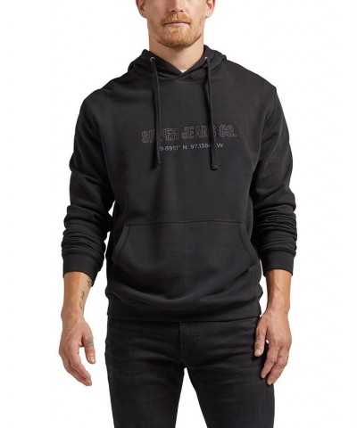 Men's Logo Hoodie Sweatshirt Black $29.58 Sweatshirt