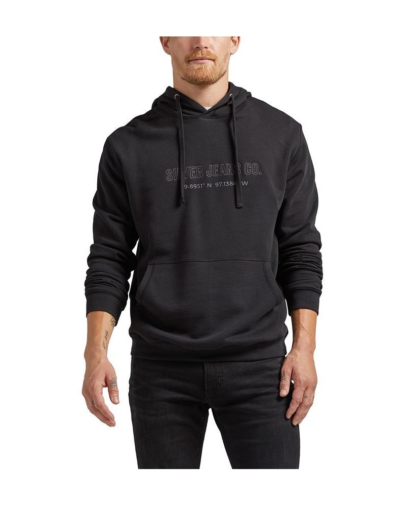 Men's Logo Hoodie Sweatshirt Black $29.58 Sweatshirt