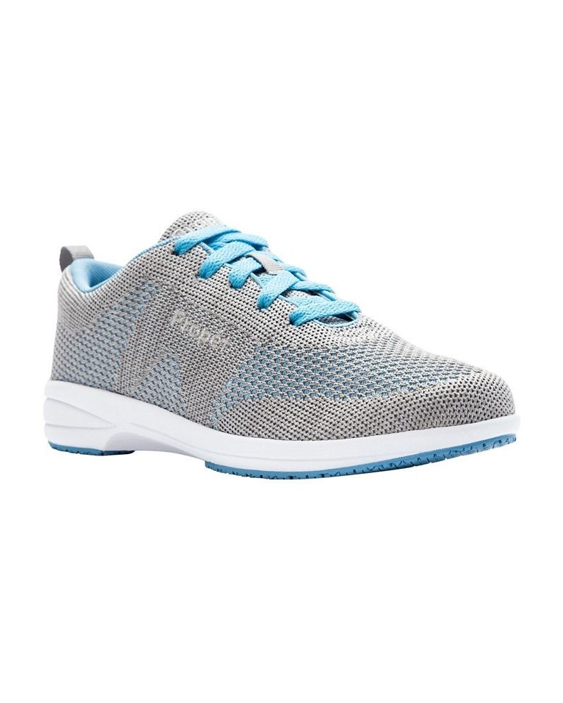 Women's Washable Walker Evolution Sneakers Light Gray/Light Blue $43.97 Shoes