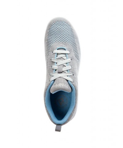 Women's Washable Walker Evolution Sneakers Light Gray/Light Blue $43.97 Shoes