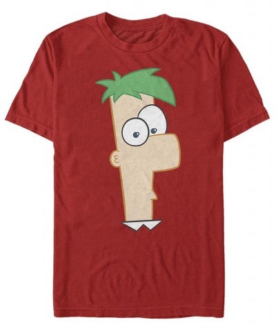 Men's Large Ferb Short Sleeve Crew T-shirt Red $14.35 T-Shirts