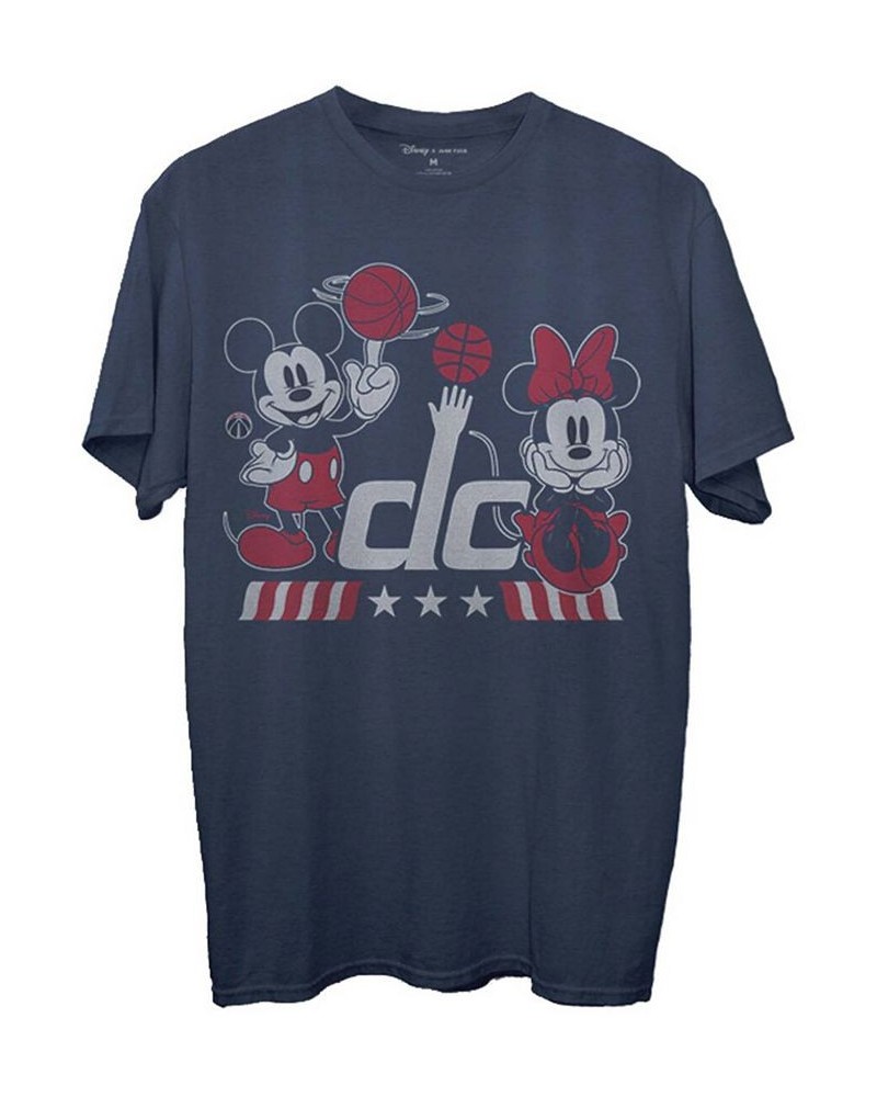 Men's Navy Washington Wizards Disney Mickey Minnie 2020/21 City Edition T-shirt $21.23 T-Shirts