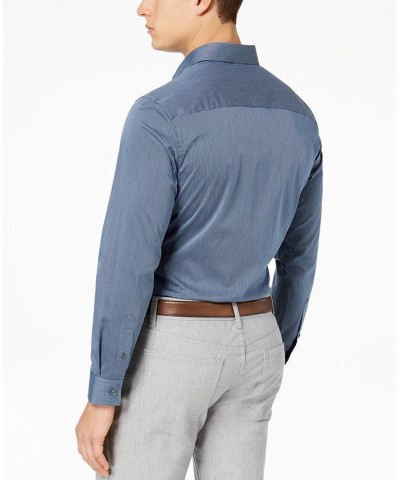 Men’s STRETCH Modern Stripe Shirt Blue $14.10 Shirts