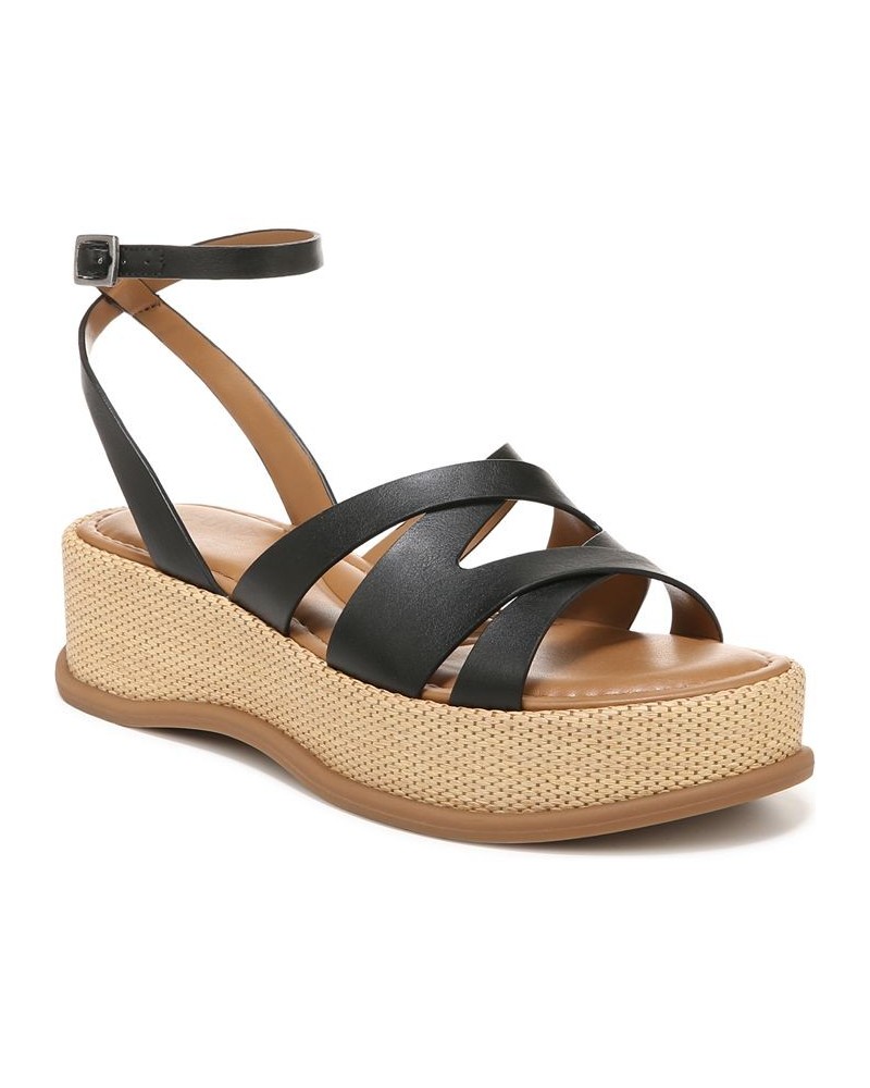 Riley Flatform Sandals Black $46.80 Shoes