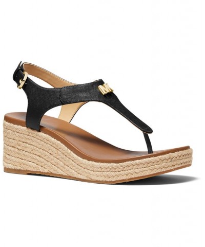 Women's Laney Thong Espadrille Sandals Black $53.55 Shoes