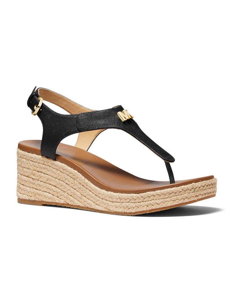 Women's Laney Thong Espadrille Sandals Black $53.55 Shoes