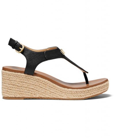 Women's Laney Thong Espadrille Sandals Black $53.55 Shoes