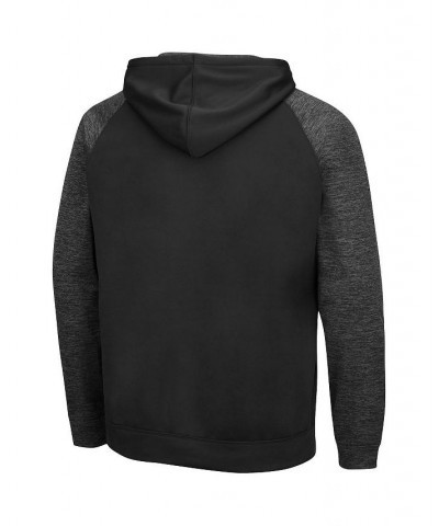 Men's Black Oregon State Beavers Blackout 3.0 Tonal Raglan Pullover Hoodie $30.80 Sweatshirt