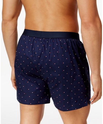 Men's Flag Logo Printed Cotton Boxers Sailor Navy $18.02 Underwear