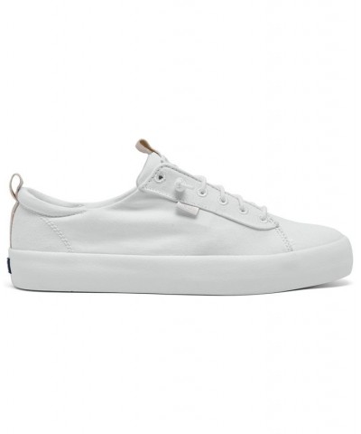 Women's Kickback Canvas Casual Sneakers White $37.80 Shoes