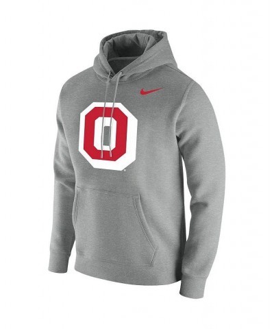 Men's Heathered Gray Ohio State Buckeyes Vintage-Like School Logo Pullover Hoodie $34.00 Sweatshirt