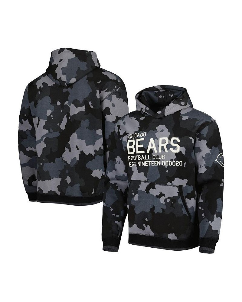 Men's Black Chicago Bears Camo Pullover Hoodie $42.24 Sweatshirt