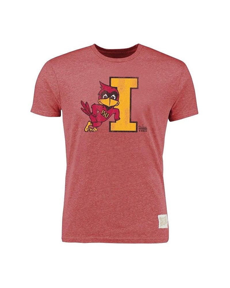 Men's Heather Cardinal Iowa State Cyclones Vintage-Like Tri-Blend T-shirt $24.74 T-Shirts