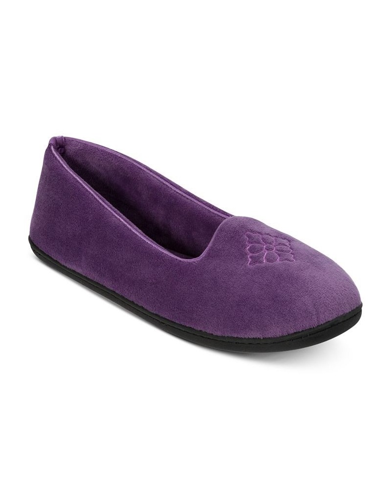 Women's Rebecca Microfiber Velour Closed Back Clog Slippers PD04 $24.38 Shoes