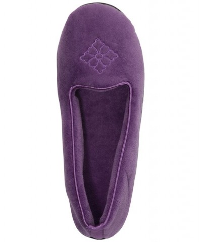 Women's Rebecca Microfiber Velour Closed Back Clog Slippers PD04 $24.38 Shoes