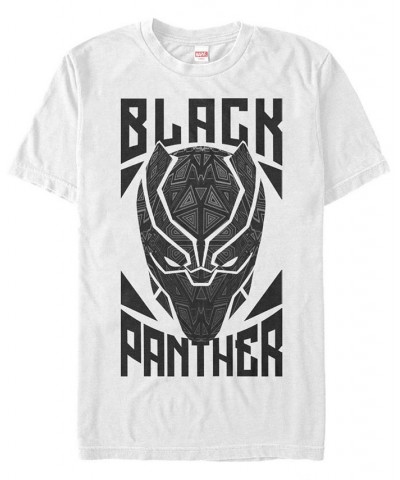 Marvel Men's Black Panther Geometric Mask, Short Sleeve T-Shirt White $15.05 T-Shirts