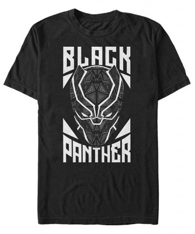 Marvel Men's Black Panther Geometric Mask, Short Sleeve T-Shirt White $15.05 T-Shirts