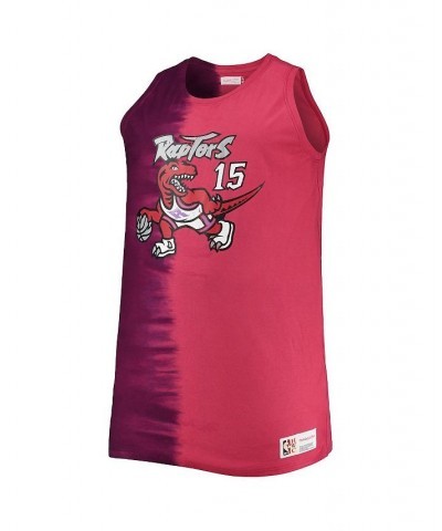 Men's Vince Carter Purple and Red Toronto Raptors Profile Tie-Dye Player Tank Top $46.74 T-Shirts