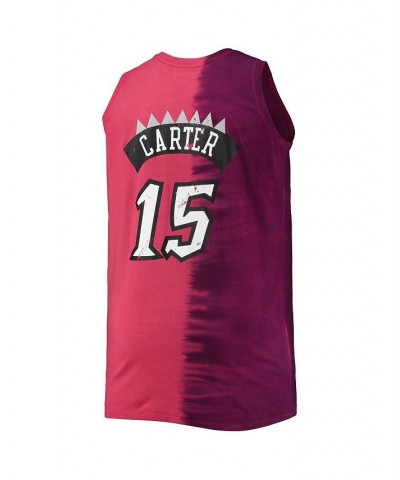 Men's Vince Carter Purple and Red Toronto Raptors Profile Tie-Dye Player Tank Top $46.74 T-Shirts