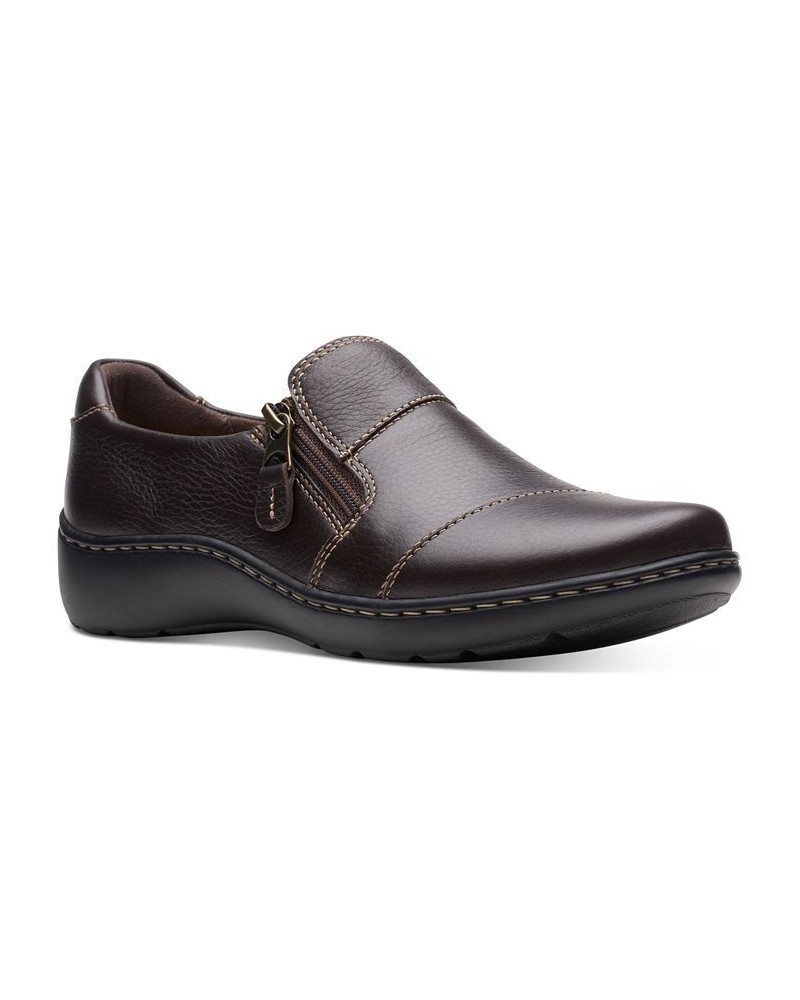 Women's Cora Harbor Zip Flats Brown $43.00 Shoes