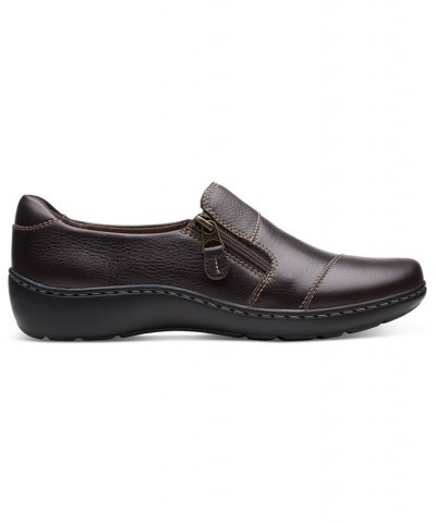 Women's Cora Harbor Zip Flats Brown $43.00 Shoes