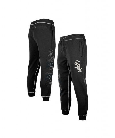 Men's Black Chicago White Sox Team Split Jogger Pants $43.00 Pants