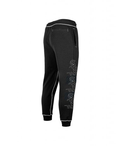 Men's Black Chicago White Sox Team Split Jogger Pants $43.00 Pants