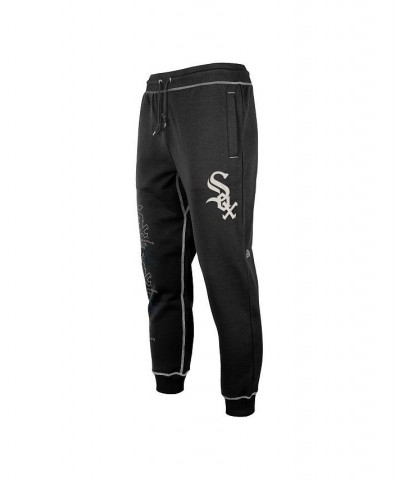 Men's Black Chicago White Sox Team Split Jogger Pants $43.00 Pants