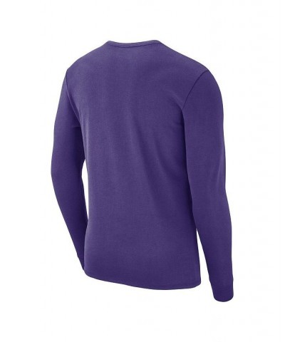 Men's Purple LSU Tigers Repeat Logo 2-Hit Long Sleeve T-shirt $18.45 T-Shirts