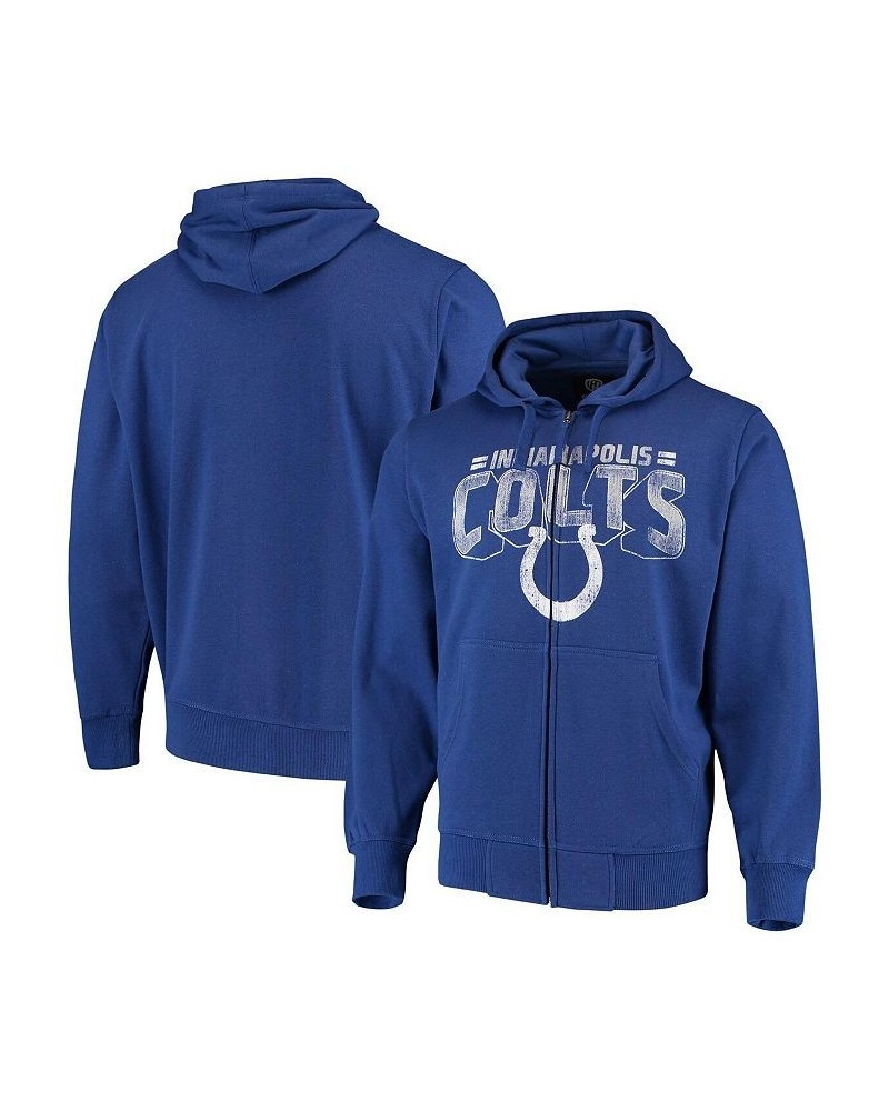 Men's Royal Indianapolis Colts Perfect Season Full-Zip Hoodie $32.80 Sweatshirt