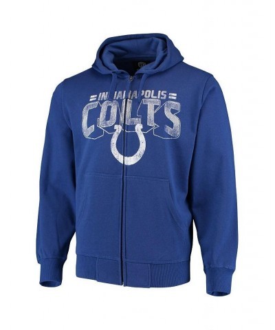 Men's Royal Indianapolis Colts Perfect Season Full-Zip Hoodie $32.80 Sweatshirt