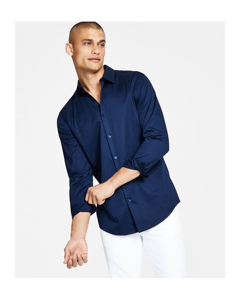 Men's Slim Fit Dress Shirt PD04 $22.26 Shirts