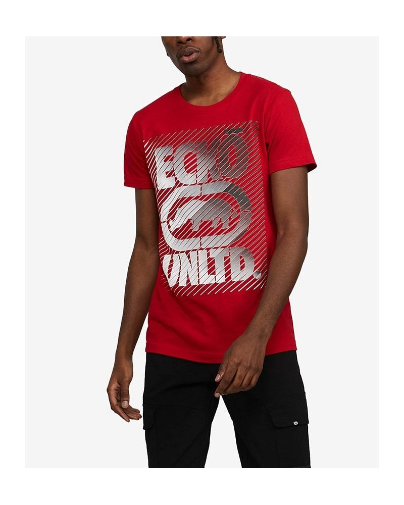 Men's Balance Transfer Graphic T-shirt Red $16.32 T-Shirts