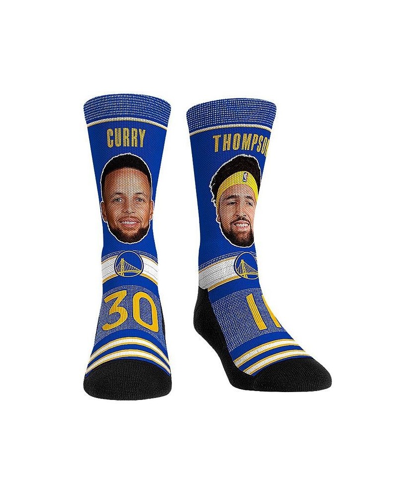 Men's and Women's Socks Klay Thompson and Stephen Curry Golden State Warriors Teammates Player Crew Socks $16.00 Socks