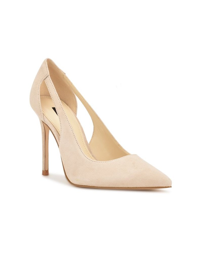 Women's Favon Pointy Toe Stiletto Dress Pumps White $39.24 Shoes