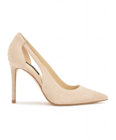 Women's Favon Pointy Toe Stiletto Dress Pumps White $39.24 Shoes