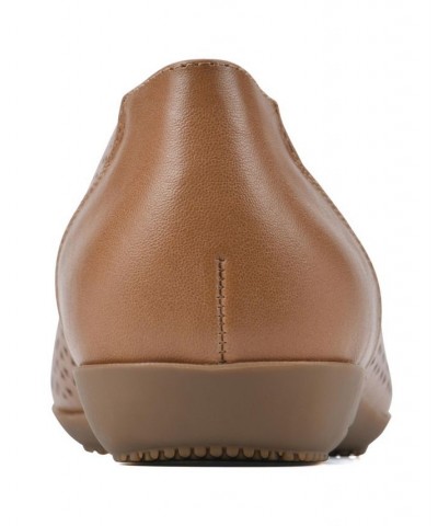 Women's Cindy Ballet Comfort Flat Tan/Beige $33.81 Shoes